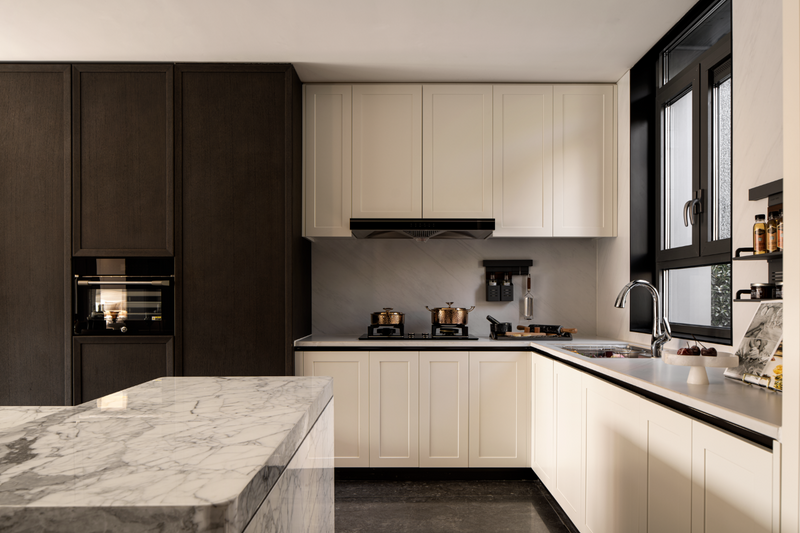 Stylish And Functional L - Shaped Kitchen Cabinets
