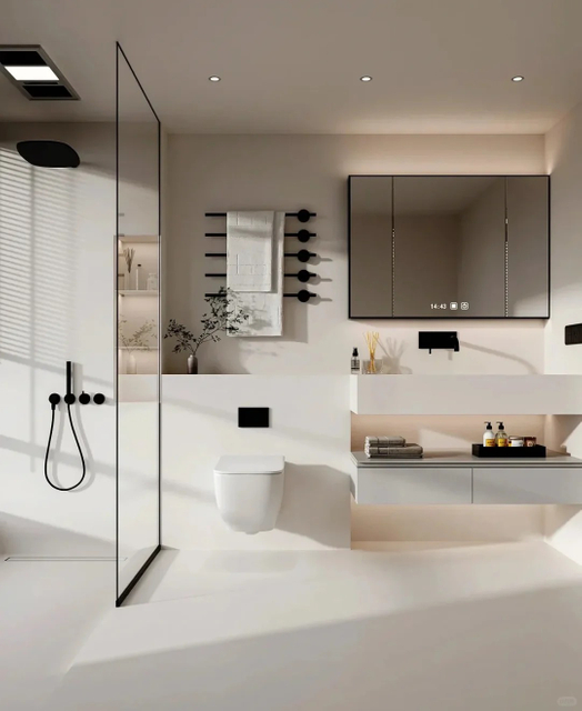 Modern Bathroom Vanity with Mirror Cabinet