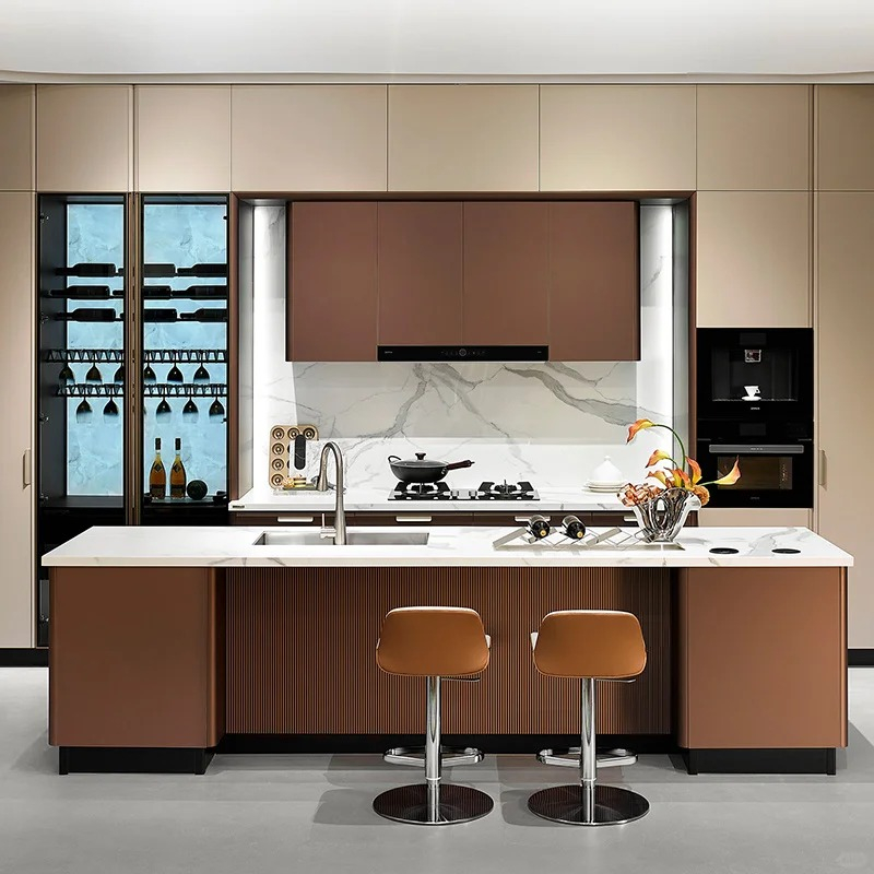 Elegant And Functional High - End Open - Concept Kitchen Cabinets