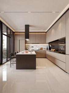 Sophisticated Open - Concept Kitchen Cabinets