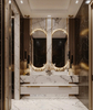 Luxury Bathroom Vanity with Metal Frame Mirror 