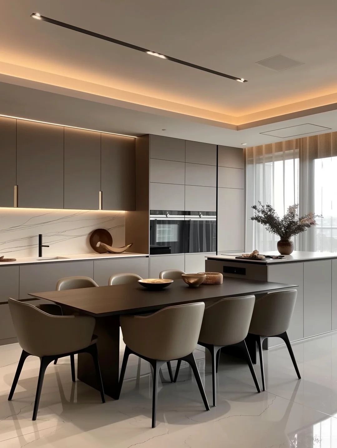 Elegant And Functional Open - Kitchen Cabinets